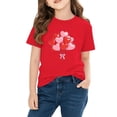thumbnail image 3 of Posijego Kids Valentines Day Shirts Cotton T-Shirt Girls Boys Cute Heart Graphic Soft Summer Short Sleeve Tees, 3 of 9