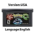 thumbnail image 1 of GBA Game Cartridge 32 Bit Video Game Console Card Series Red Chapter Cursed Moemon FireRed Emerald, 1 of 4