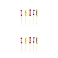 thumbnail image 3 of Kearding 100 Uds palillos desechables para pinchos fruta bambú cóctel pastel ensalada palillos comida sándwich decoraciones 12 cm cinco 12cmCuentas de cinco colores 2piezas, 3 of 6