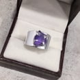 thumbnail image 2 of Natural Amethyst Ring, Rough Amethyst Gemstone Ring, Feb Birthstone, Wide Stone, 925 Sterling Silver, Womens Ring, Christmas, Thanksgiving, Handmade, Statement Jewelry, Rough Gemstone Jewelry, 2 of 6