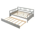 thumbnail image 5 of Gewnee Wood Full Size Daybed with Twin Size Trundle,Day Bed Sofa Bed for Bedroom Room,Gray, 5 of 9