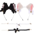 thumbnail image 1 of Miangastore Bandeau Oreilles de Chat Collier Ras du Cou Polyester 4 Pcs, 1 of 9