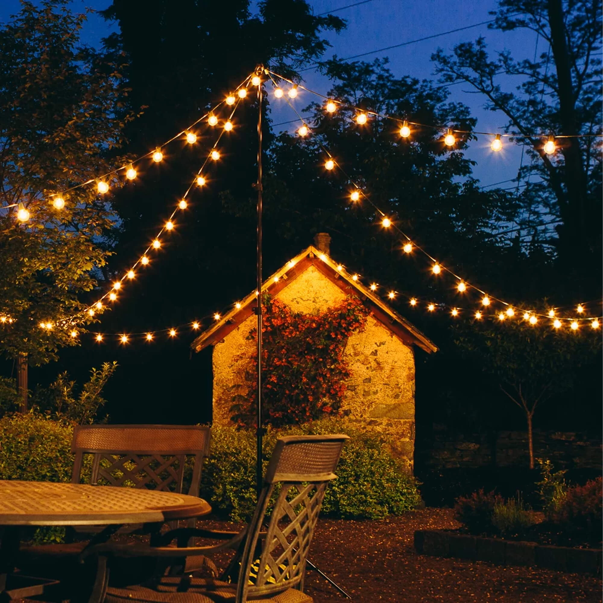 PHOPOLLO Outdoor String Lights, 150ft Patio Waterproof Lights with 70 G40 Shatterproof  Globe Bulbs, for Backyard Bistro Party