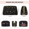 thumbnail image 5 of Cauagu Spiderweb Bats And A Spider Print Large Cosmetic Bag,Portable Cosmetics Pouch Travel Makeup Bag Large Capacity Travel Makeup Case Organizer Makeup Brush Organizer, 5 of 8