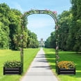 thumbnail image 7 of FICISOG Galvanized Raised Garden Bed with 87" H Arch Trellis and Netting, 3 in 1 Outdoor Metal Planter Garden Box for Gardening Climbing Plants Flowers Vegetables Vines, Black, 7 of 7