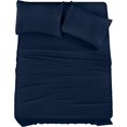 thumbnail image 1 of Juego de sábanas Utopia Bedding King de microfibra cepillada, color azul marino, 1 of 7