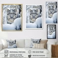 thumbnail image 4 of Designart "A Winter Portrait of a White Tiger II" Animals Floater Framed Canvas Wall Art, 4 of 7