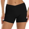 thumbnail image 3 of MuXiKeJi Clothes Women's Athletic Shorts 3'' Inseam Stretchy Ruched Back Soft Biker Yoga Exercise Legging Shorts for Women, 3 of 5
