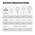 thumbnail image 3 of SALYWEE DJS 25″ Tennis Racket, Aluminum Frame, 16×19 Pattern, Free Bag, for Beginners, 3 of 12