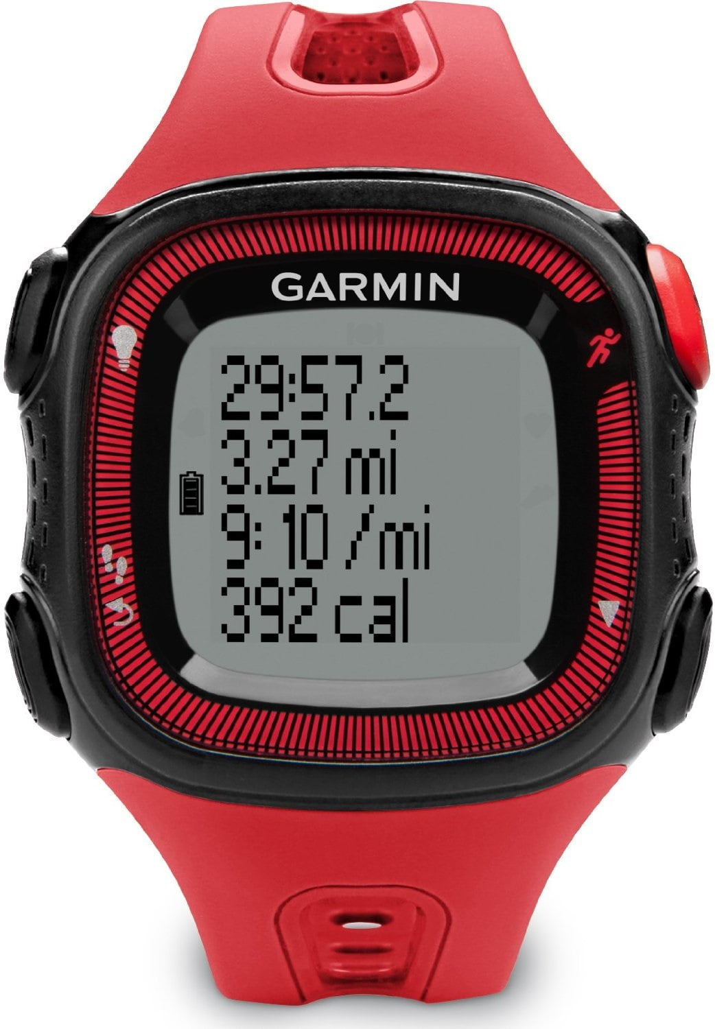 red garmin watch