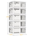 thumbnail image 6 of EnHomee 250QT Storage Bins with Wheels Clear Plastic Storage Bins with Lids 5 Pack Stackable Storage Bins for Closet Organizers and Storage, 6 of 10