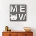 thumbnail image 4 of Creative Products Meow Gray 16 x 16 Canvas Wall Art, 4 of 5
