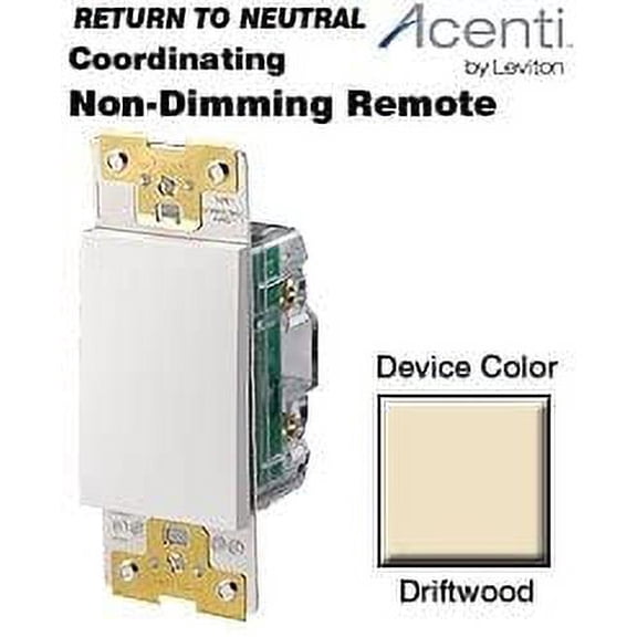 Leviton Acenti Non-Dimming Remote - Natural Ac0sr-DFT Drift Wood color