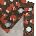thumbnail image 4 of Ambesonne Fox Grommet Curtain, Vulpe from Forest, 50" x 120", Orange Army Green White, 4 of 6