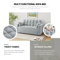 thumbnail image 5 of AENKYO Convertible Pull-Out Loveseat Sleeper Sofa Bed for Living Room, Modern Upholstered Futon in Gray, 5 of 7