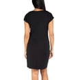 thumbnail image 4 of Nicole Miller Women's Sz 2XL (XXL) Short Sleeves Crew Neck Knot Dress Black, 4 of 4