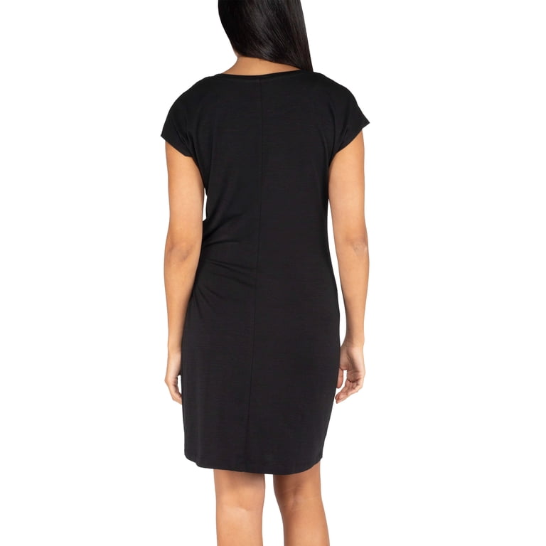 Nicole Miller Women's Nicole Miller Black Knit Tie-Front Mini Dress XL | Sz: XL | Color: Black Nicole Miller Women's Nicole Miller Black Knit Tie-Front Mini Dress XL | Sz: XL | Color: Black