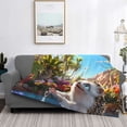thumbnail image 2 of Fuzoiu Playful Hedgehog Forest Pond Print Flannel Blanket,Throw Blanket,Flannel Home Decor,Fleece Bed Blankets,Cozy Soft Blanket for Bed, Sofa, Camping, and Travel-50"x40", 2 of 6
