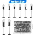 thumbnail image 2 of Flat Black 8 Sizes Rivet Large Flange Aluminum Head Steel Mandrel Blind Pop Rivets 240 Pieces, 2 of 7