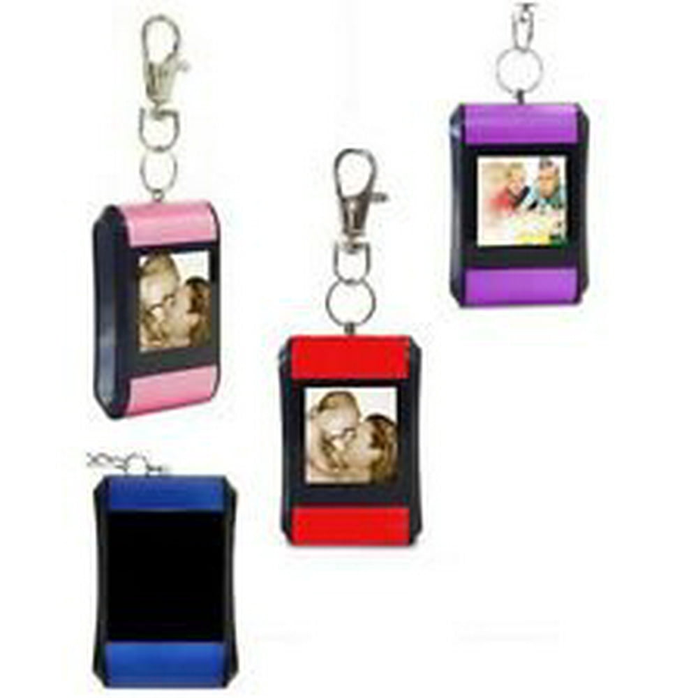 Tao 1.5" DIGITAL PHOTO FRAME Small Pocket KEYCHAIN Red, Purple, Pink