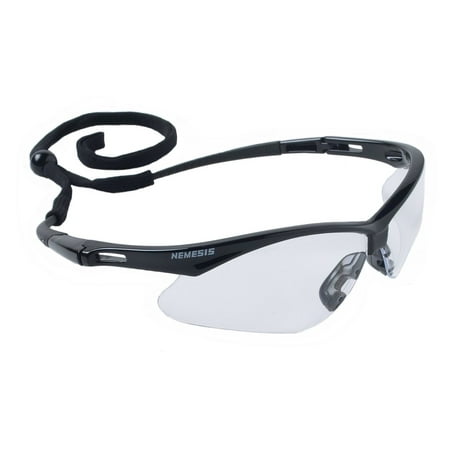 Jackson 3000355 Nemesis Safety Glasses, Black Frame, Clear Anti-Fog Lens- 1 Pair