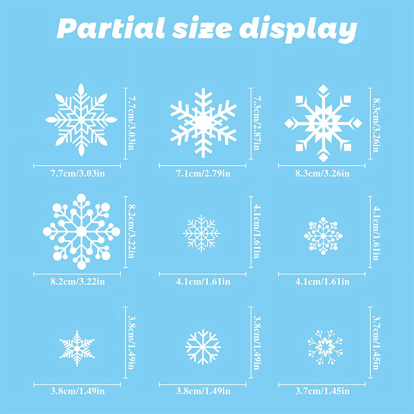 146pcs Christmas Window Clings for Glass Windows, Large Size Christmas Decals Snowflakes Decorations Stickers for Holiday Winter Decorations