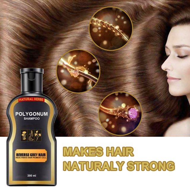Champú para oscurecer el cabello Polygonum Multiflorum Hair Reverse Shampoo (200ml) Likrtyny cuidado belleza