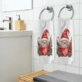 thumbnail image 5 of Ryvnso A Cute Christmas Gnome Hand Towels Set for Bathroom Cotton Face Towel Decorative 15.5x29.5 inch, 5 of 7