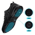 thumbnail image 2 of FENLERN Non Slip Chef Shoes for Men Work Shoe Kitchen Restaurant Walking Running Sneakers Black, 2 of 7
