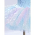 thumbnail image 6 of Doomiva Kids Girls Ballet Tutu Dress Sequin Swan Lake Dance Ballerina Skirted Leotard Gymnastics Camisole Outfits Light Blue 130, 6 of 7