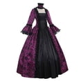 thumbnail image 3 of Vestido medieval vintage steampunk de talla grande 5XL para mujer, disfraz gótico de vampiro con mangas de encaje para Halloween, venta al por mayor y envío directo, 3 of 5