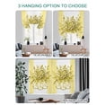 thumbnail image 4 of Eucalyptus Yellow Tie Up Curtains for Windows 45 Inch Length Balloon Curtains Kitchen Adjustable Balloon Window Shade Stripes Bottle Flower Cactus Plant Tie Up Valance Bathroom Curtain Window 52"x45", 4 of 6
