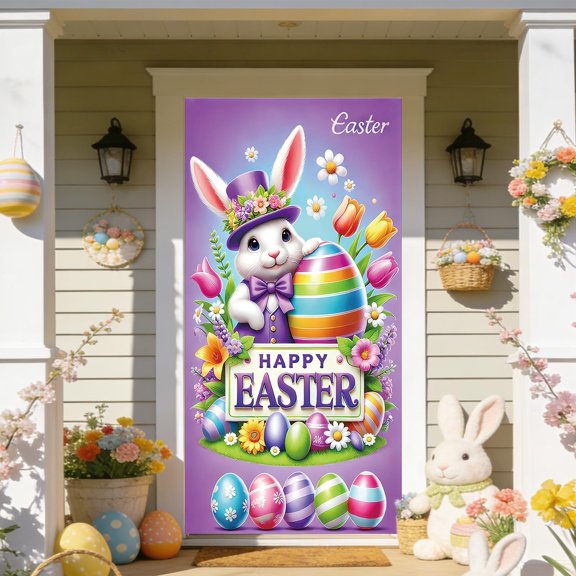 Easter Door Covers Decorations Indoor Outdoor Easter Party 35 X 72 In Easter Day Door Cover Easter Day Door Curtain Easter Day Door and Wall Decoration Festival Party Decoration