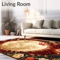 thumbnail image 2 of ODIKA 4'x6' Machine Washable Non-Slip Area Rug, Mystical Sun and Moon High Traffic Rug, Red, 83234, 2 of 7