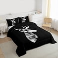 thumbnail image 4 of Homewish Wild Deer Elk Full Size Comforter Sets,Jungle Wildlife Bedding Comforter Set,Modern Minimalist Artustic Bedding Sets For Girls Boys,Ultra Soft Home Decor Reversible,3pcs, 4 of 9