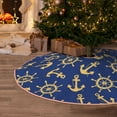 thumbnail image 6 of KLL Anchors and Nautical Christmas Tree Skirt 48" ,Party Decorations Farmhouse for Christmas Decorations Holiday Party, 6 of 6