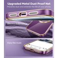 thumbnail image 4 of Magnetic Ture Color for iPhone 14 Pro Max Case with Exclusive Build-in Lens Cover [No.1 Strong N52 Magnet] for Women Girl Cute Love Girls Phone TPU Case (6.7")-Deep Purple, 4 of 6