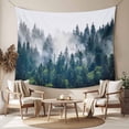 thumbnail image 2 of Green Forest Tapestry for Bedroom Wall Hanging Tapestry, Natural Landscape Modern Abstract Art Ceiling Backdrop Tapestries Poster Blanket Wall Decor for Teens Room Living Room Dorm 51" x 59", 2 of 8