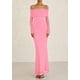 thumbnail image 3 of Vestido PRETTYGARDEN Maxi Ajustado con Hombros Descubiertos y Mangas Largas Rosa M, 3 of 8