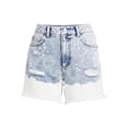 thumbnail image 4 of No Boundaries Juniors' High Rise Denim Shorts, 4 of 5
