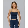 thumbnail image 7 of PISONIC Womens Workout Sets Two Piece Spaghetti Straps Crop Top Matching Straight Leg Pants Gym Work Pilates Outfits, 7 of 7