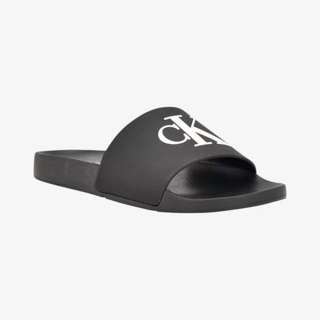 CHANCLA CALVIN KLEIN WISTON SLIDE NEGRO & BLANCO