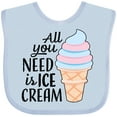 thumbnail image 3 of Inktastic All You Need is Ice Cream with Ice Cream Cone Boys or Girls Baby Bib, 3 of 4