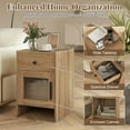 thumbnail image 2 of Kadyn Nightstand with Drawer and Cabinet, Bedside Table for Living Room, Bedroom, Natural, 2 of 8