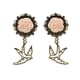 thumbnail image 4 of 1 par de pendientes colgantes de gorrión de aleación de bronce vintage Rosa 20mm, 4 of 7
