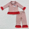 thumbnail image 1 of Conjunto de pijama de manga larga con botones para niños, ropa de dormir de Papá Noel, pantalones con estampado de vaca, ropa infantil, venta al por mayor, 1 of 2
