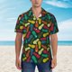 thumbnail image 2 of Fotbe Pineapple Fruit Colorful Camisa Hawaiana para Hombre Unisex – Camisa Casual de Verano con Botones de Manga Corta de Algodón y Lino,X-Large, 2 of 7