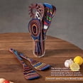 thumbnail image 6 of Pakkawood 7-Piece Blue Wooden Cooking Utensils - Wooden Spoons, Kitchen Utensil Set, Non-Stick Spoons, 6 of 7