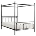 thumbnail image 2 of OakvillePark Bijou Vertical-Slat Metal Platform Bed, Queen, Black, 2 of 5