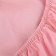 thumbnail image 6 of 3-Piece Microfiber Toddler Sheet Set, Solid Crib Fitted Sheet Flat Sheet and Envelope Pillowcase, Baby Bedding Sheet & Pillowcase Sets, Pink, 6 of 7